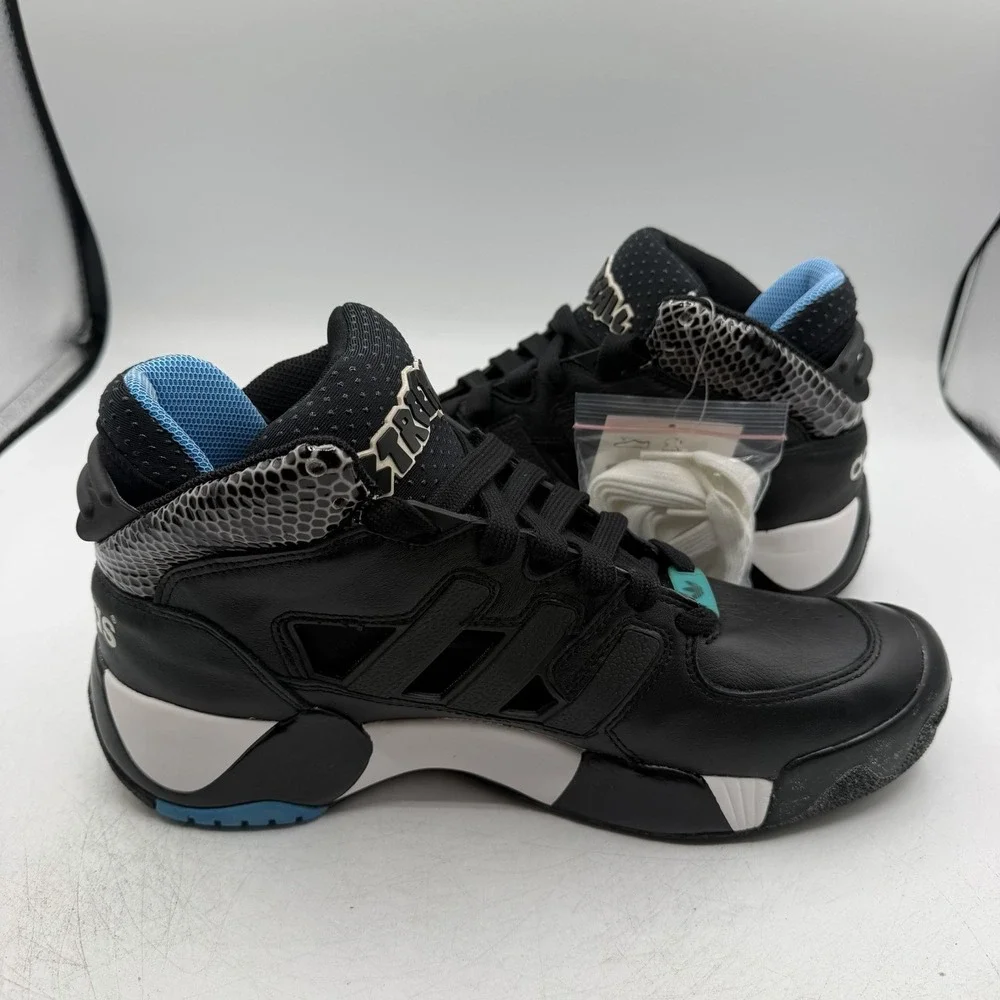 Adidas Streetball Basketball Shoes Mens Sz 9.5 Black Sneakers D67890